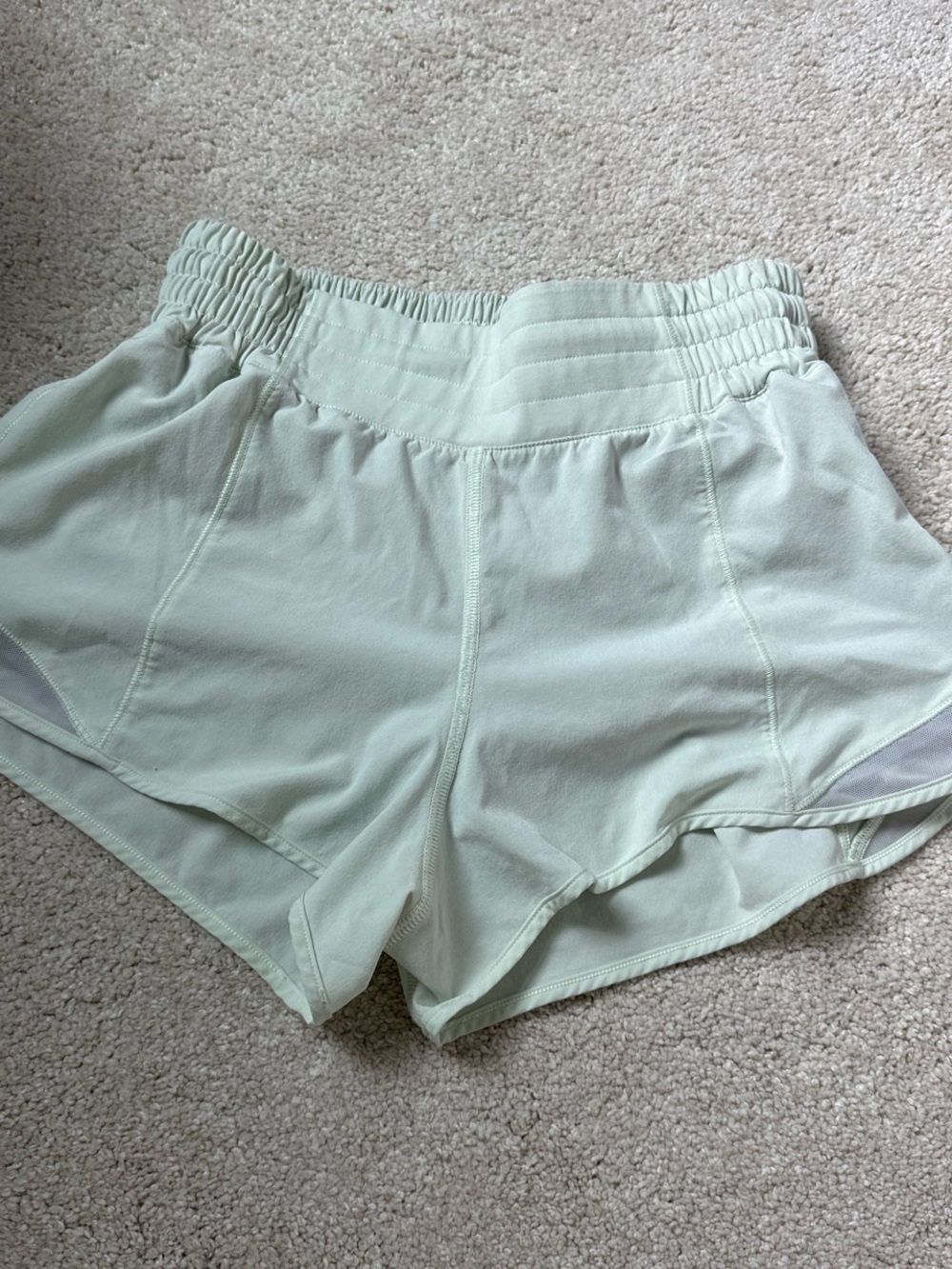 lululemon athletica Women's High-Waist Running Shorts in Pale Mint